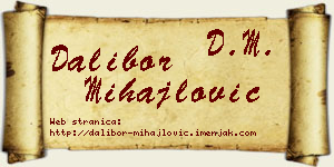 Dalibor Mihajlović vizit kartica